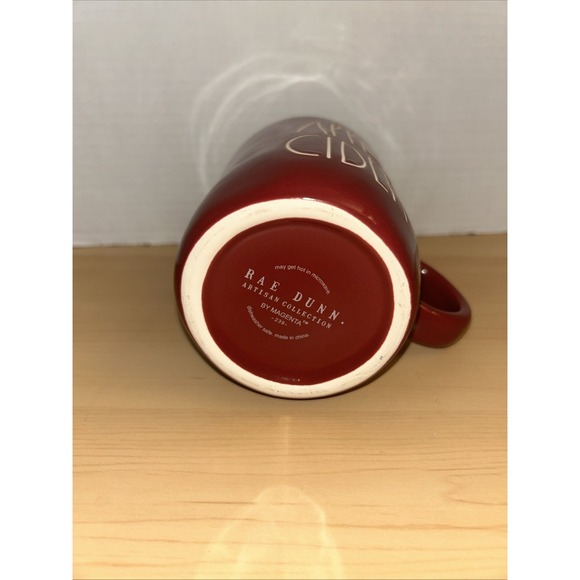 Rae Dunn Maroon Mug Bundle -‎ HARVEST & APPLE CIDER - Picture 7 of 8
